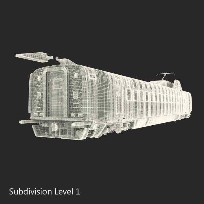 3D Speed Train Passenger Car Generic model