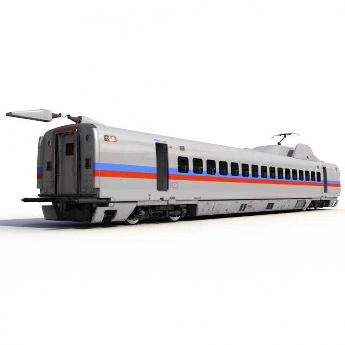 3D model Speed Train Passenger Car Generic Rigged