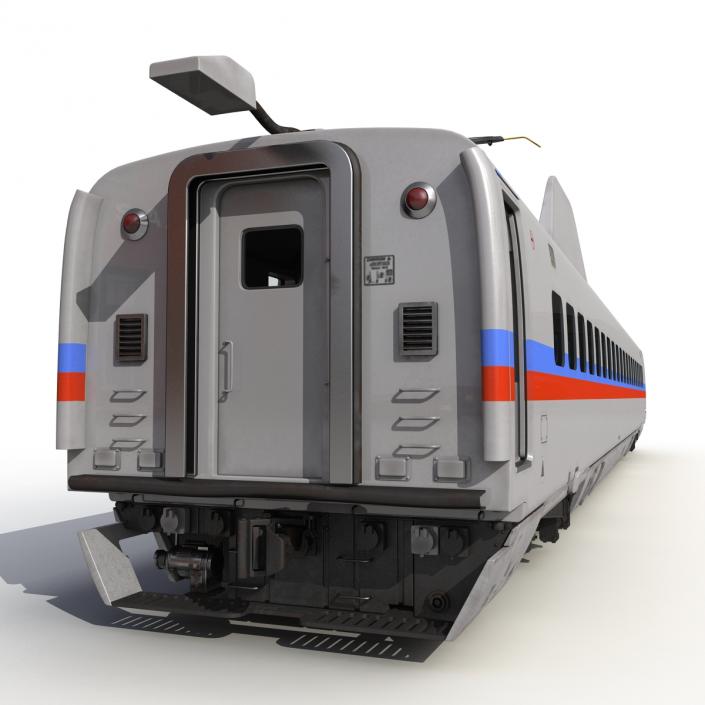 3D model Speed Train Passenger Car Generic Rigged