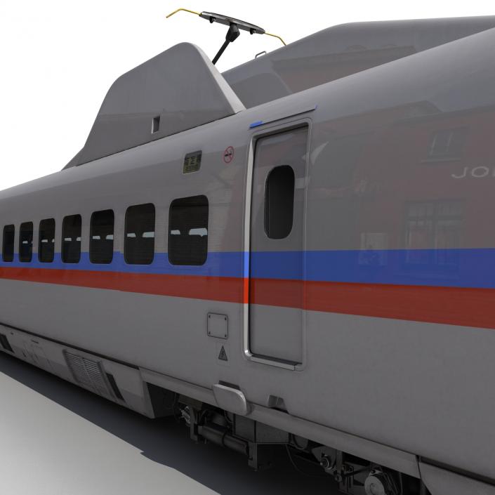 3D model Speed Train Passenger Car Generic Rigged