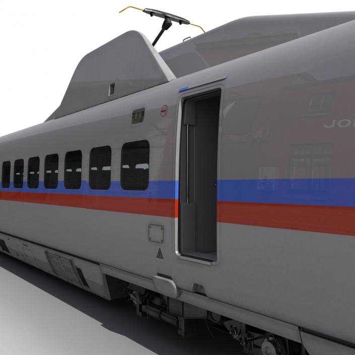 3D model Speed Train Passenger Car Generic Rigged