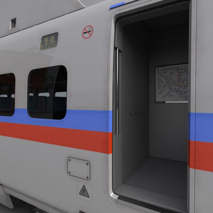 3D model Speed Train Passenger Car Generic Rigged