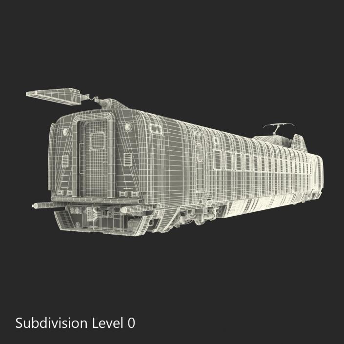 3D model Speed Train Passenger Car Generic Rigged