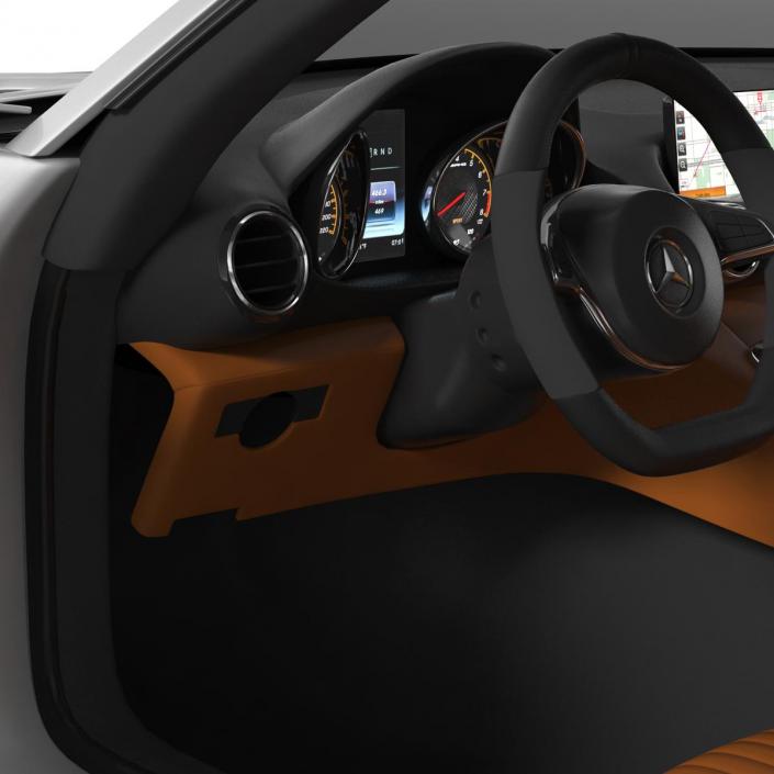 3D Mercedes Benz AMG GT 2016 Simple Interior