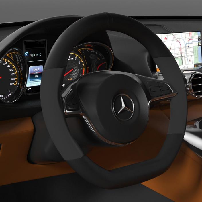 3D Mercedes Benz AMG GT 2016 Simple Interior