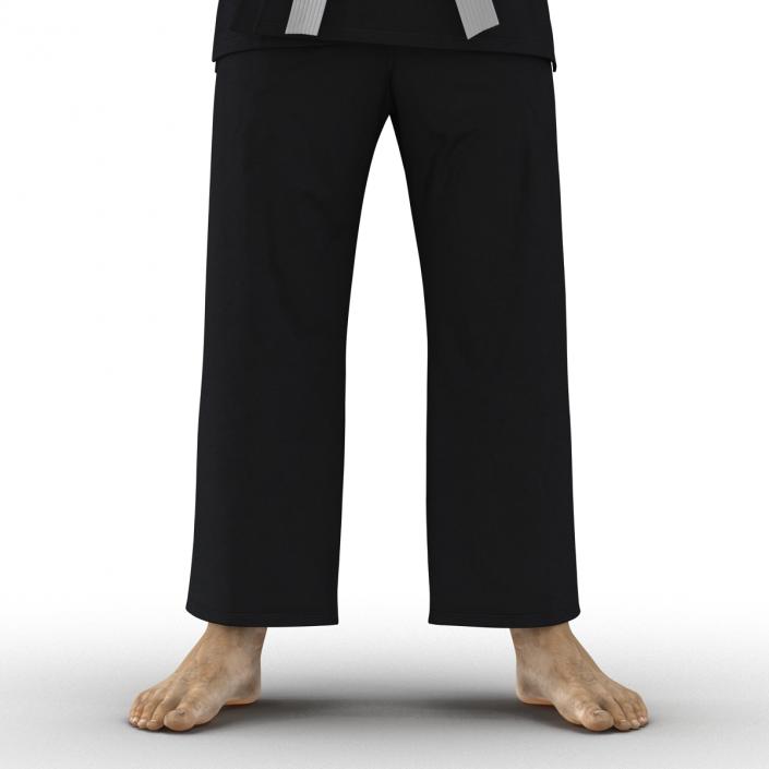 Japanese Karate Fighter Black Suit 3D model