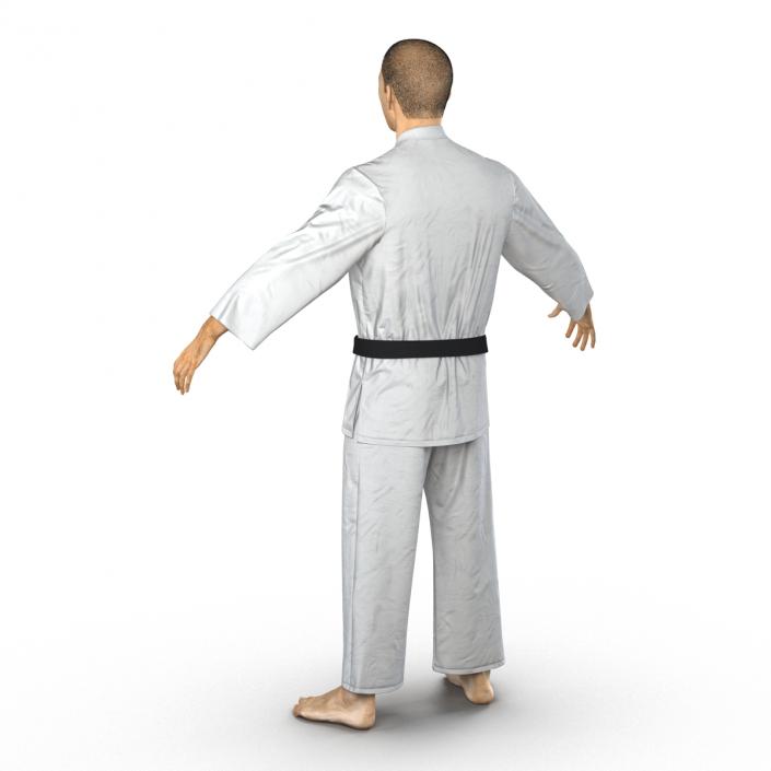 Japanese Karate Fighter with Fur 3D