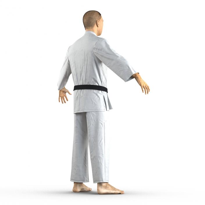 Japanese Karate Fighter with Fur 3D