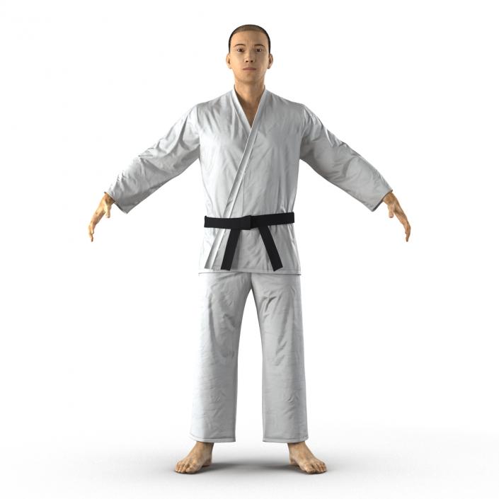 Japanese Karate Fighter with Fur 3D