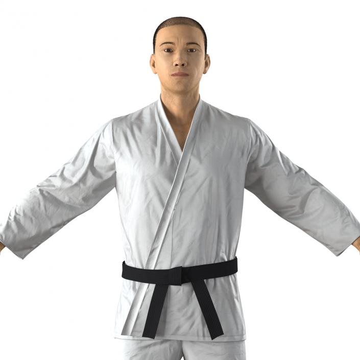 Japanese Karate Fighter with Fur 3D