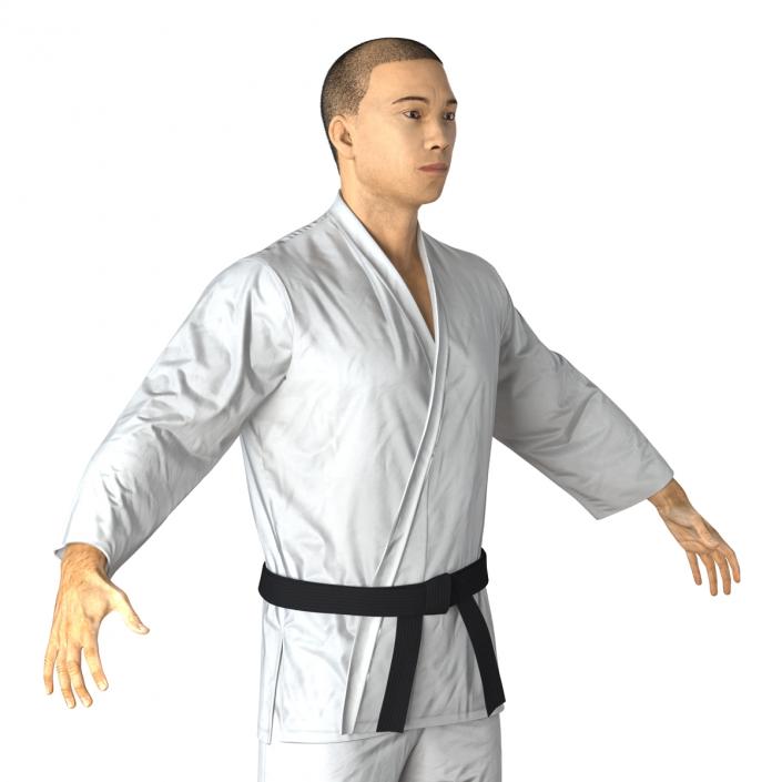 Japanese Karate Fighter with Fur 3D