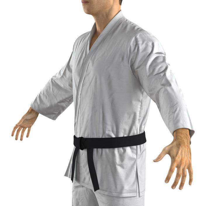 Japanese Karate Fighter with Fur 3D