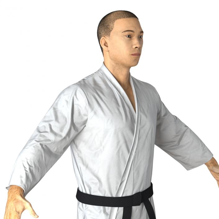 Japanese Karate Fighter with Fur 3D