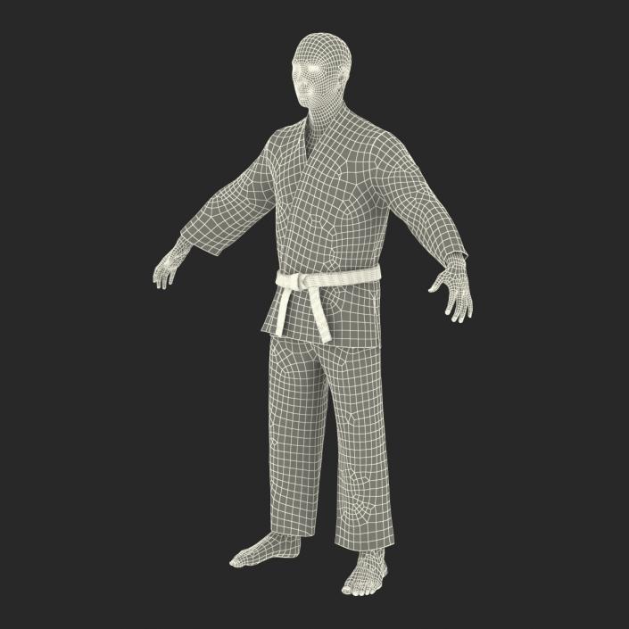 Japanese Karate Fighter with Fur 3D