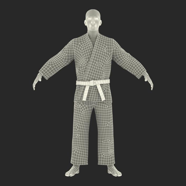 Japanese Karate Fighter with Fur 3D