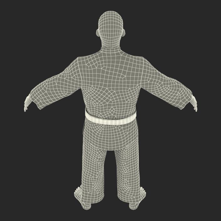 Japanese Karate Fighter with Fur 3D