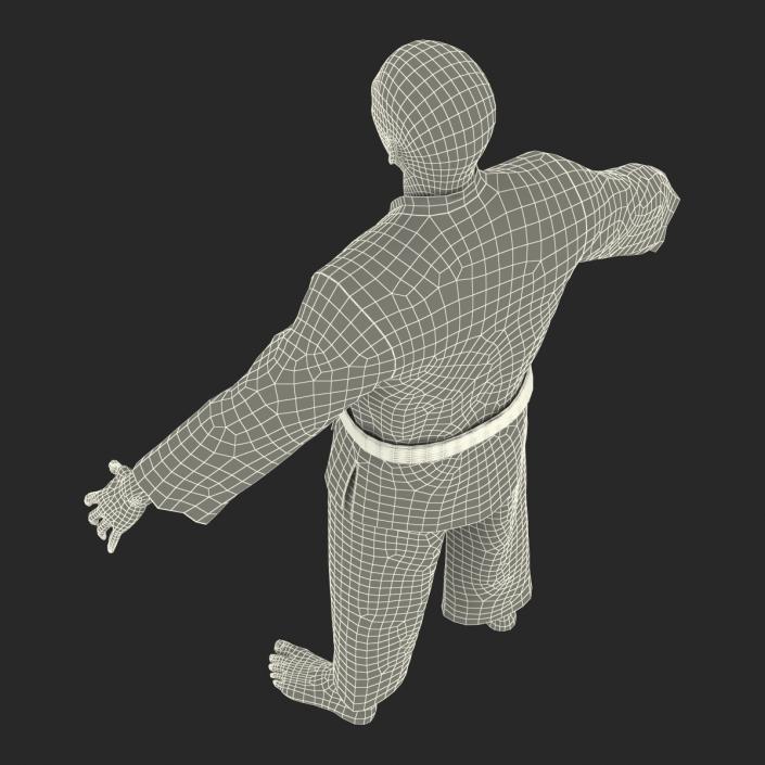 Japanese Karate Fighter with Fur 3D