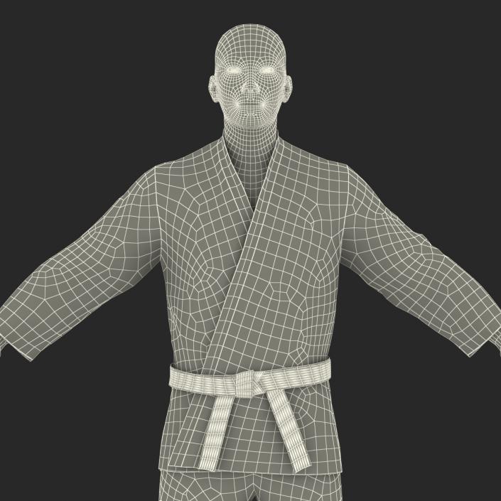 Japanese Karate Fighter with Fur 3D