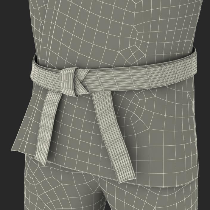 Japanese Karate Fighter with Fur 3D