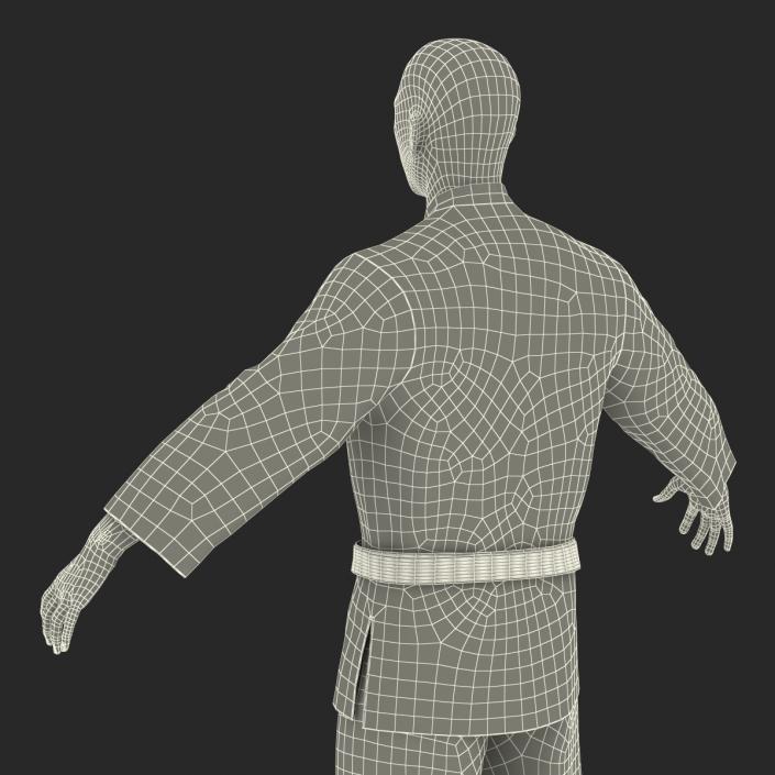 Japanese Karate Fighter with Fur 3D