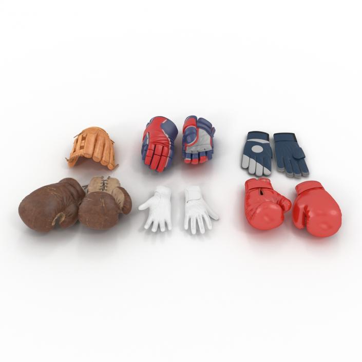 3D Sport Gloves Collection model