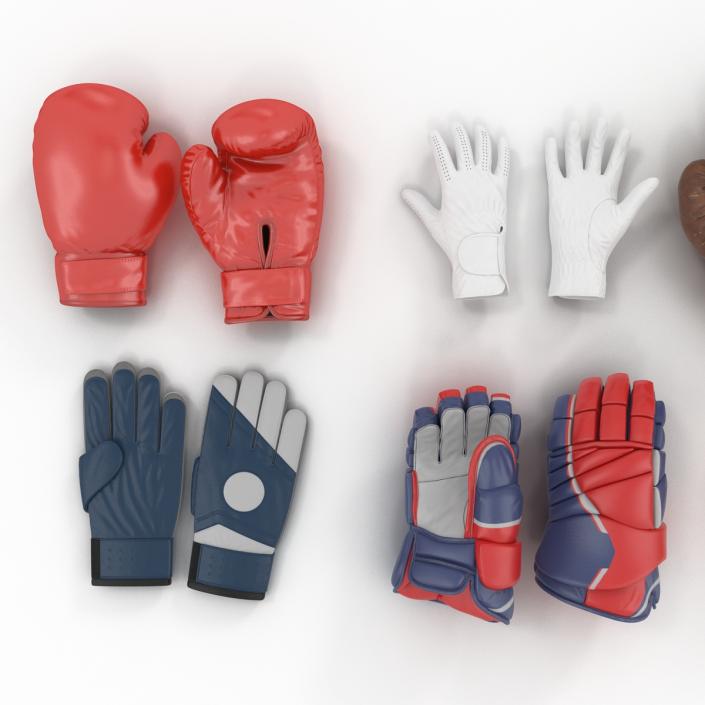 3D Sport Gloves Collection model