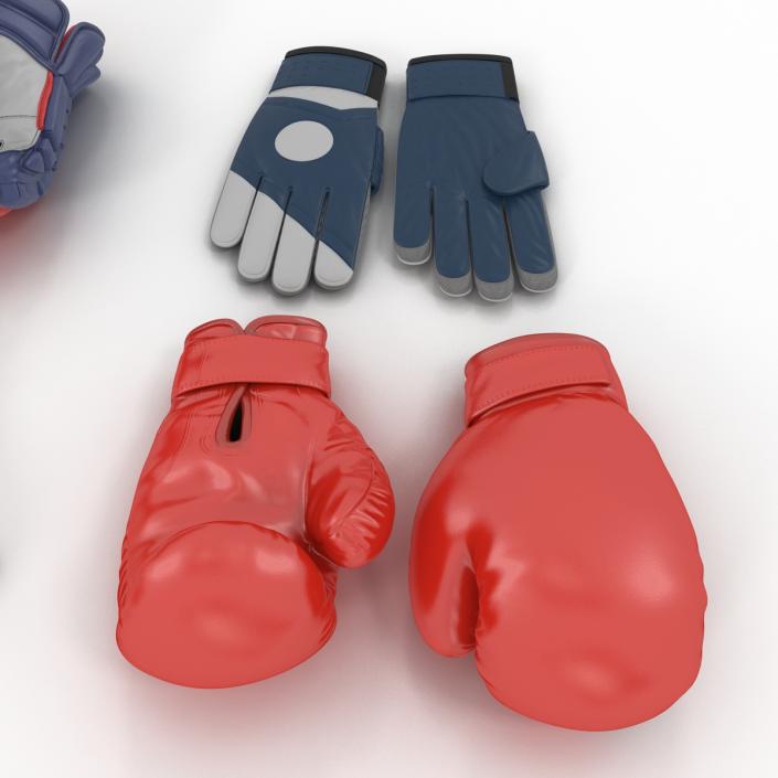 3D Sport Gloves Collection model