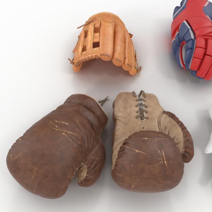 3D Sport Gloves Collection model