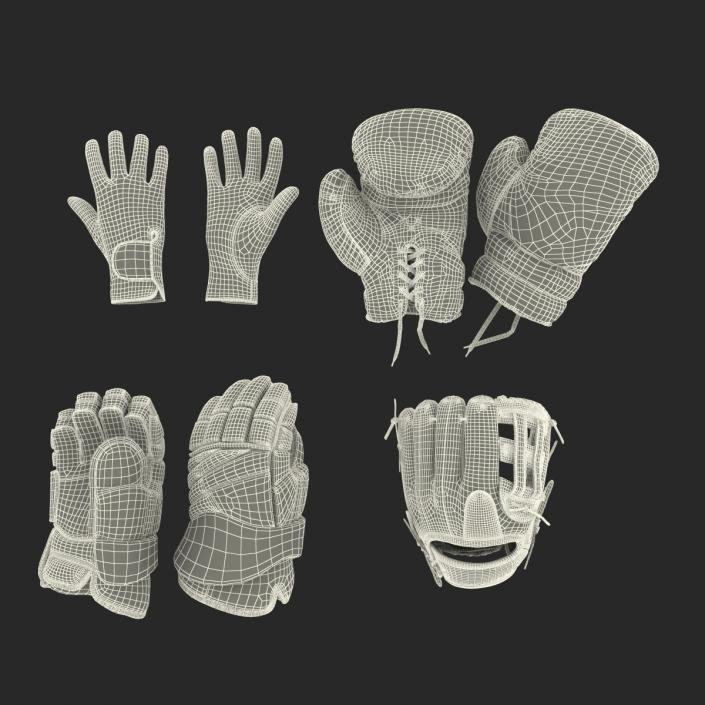 3D Sport Gloves Collection model