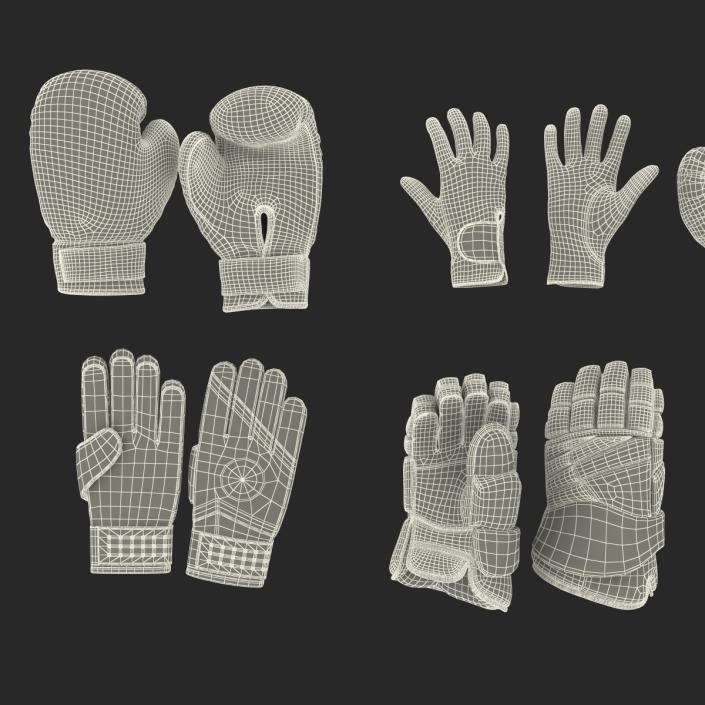 3D Sport Gloves Collection model