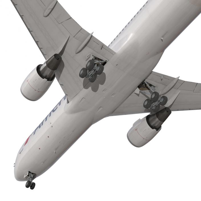 Boeing 767-300 American Airlines Rigged 3D model