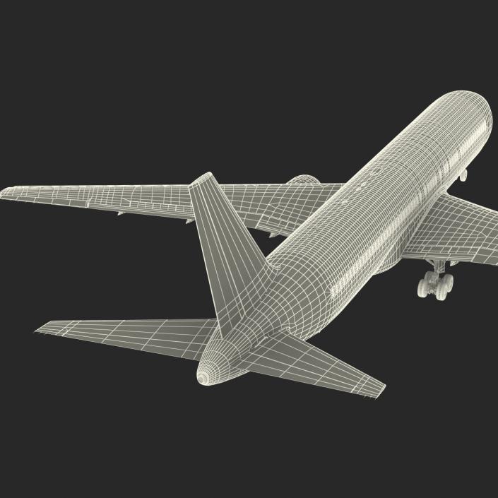 Boeing 767-300 American Airlines Rigged 3D model