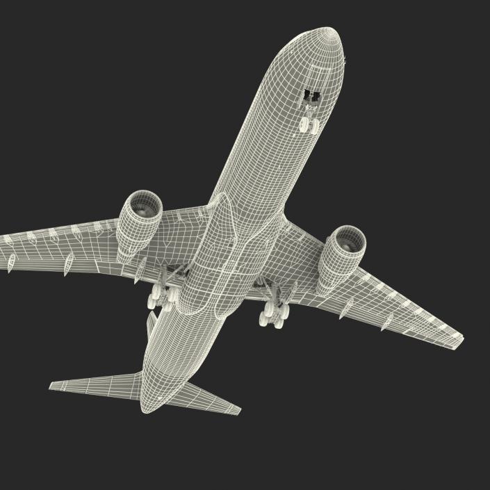 Boeing 767-300 American Airlines Rigged 3D model