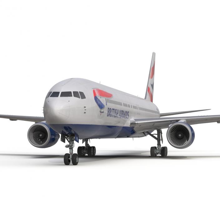 Boeing 767-300 British Airways Rigged 3D