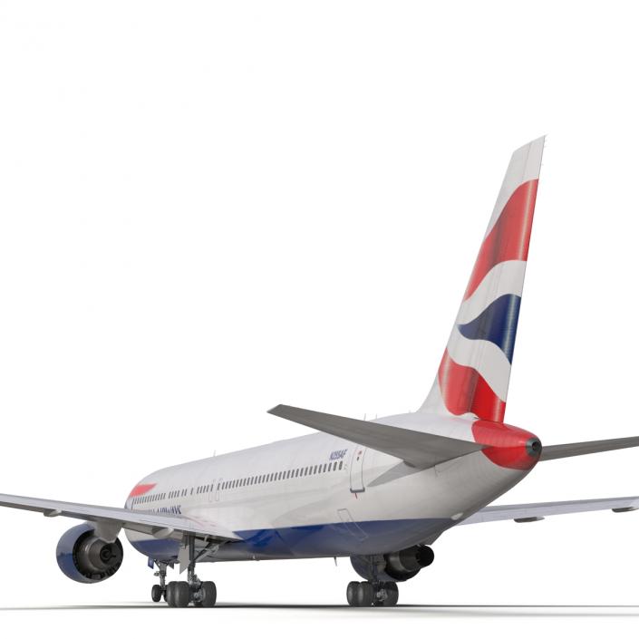 Boeing 767-300 British Airways Rigged 3D