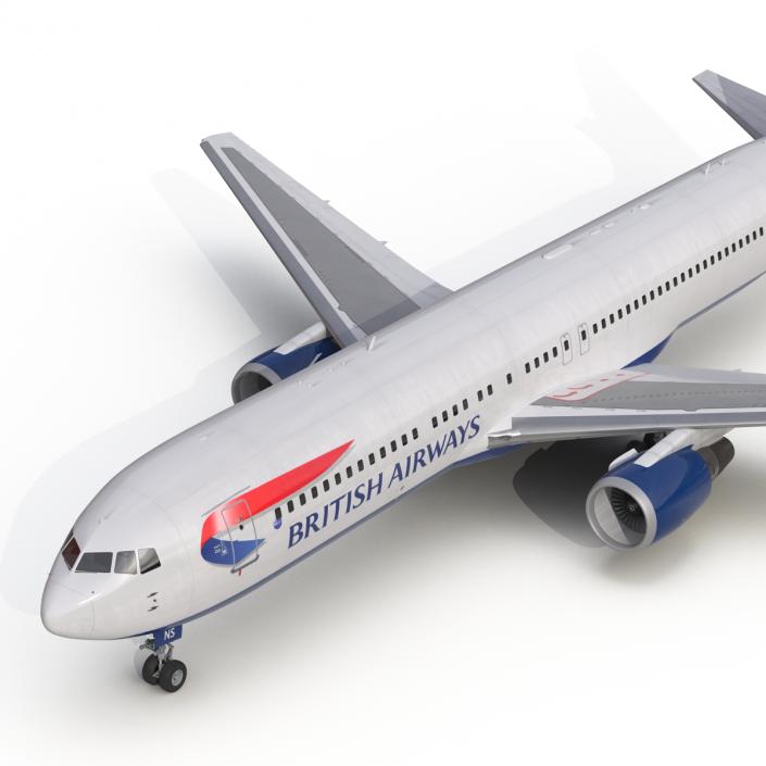 Boeing 767-300 British Airways Rigged 3D