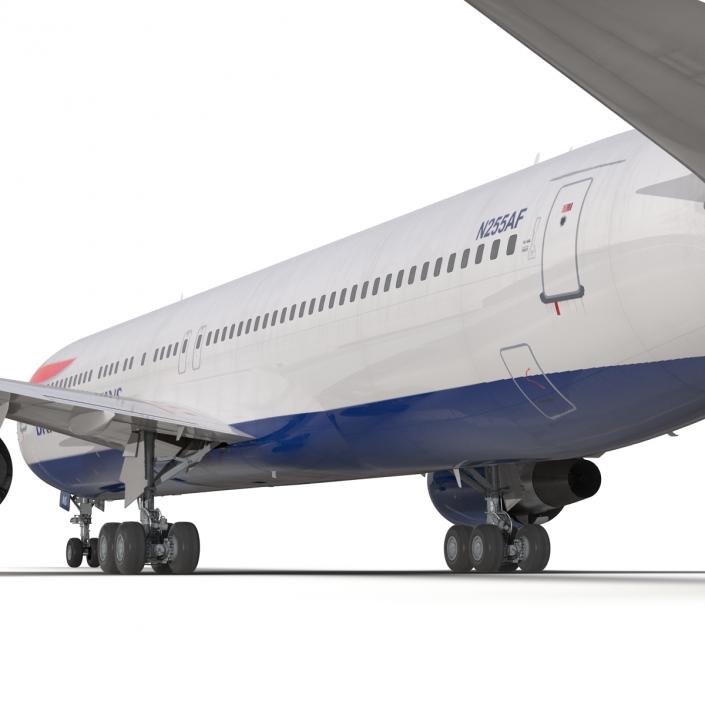 Boeing 767-300 British Airways Rigged 3D