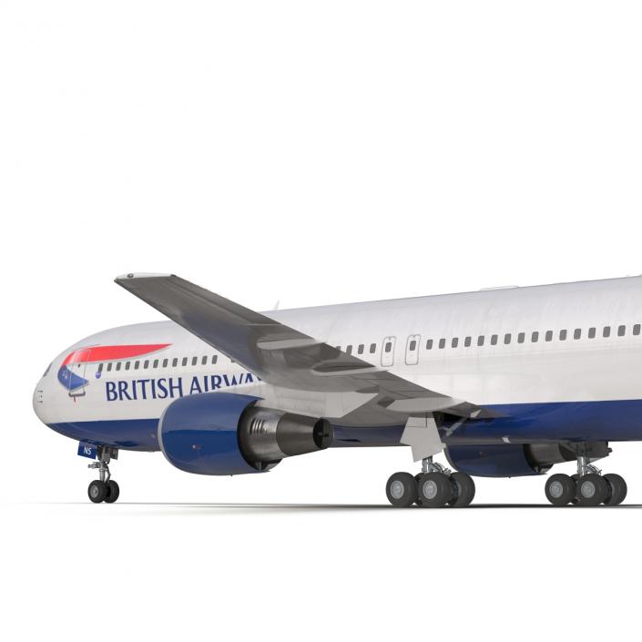 Boeing 767-300 British Airways Rigged 3D