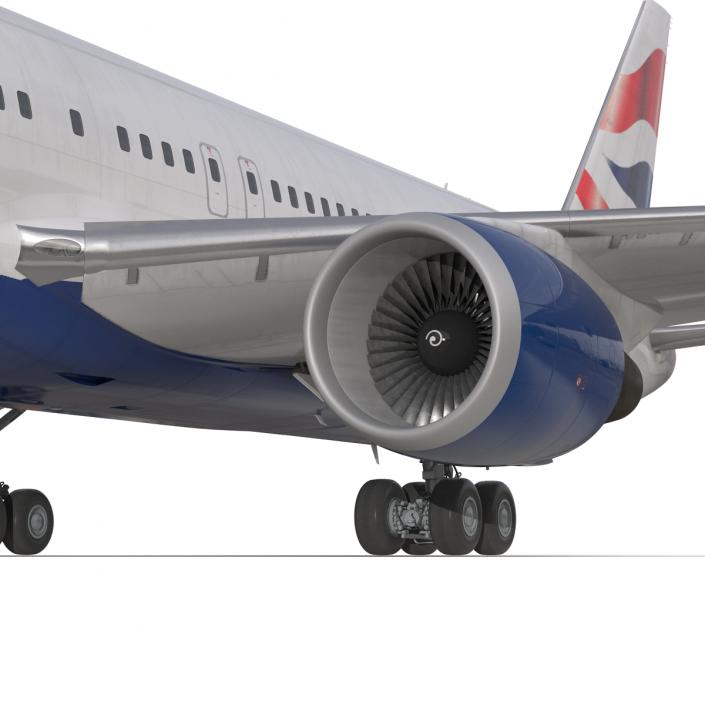 Boeing 767-300 British Airways Rigged 3D