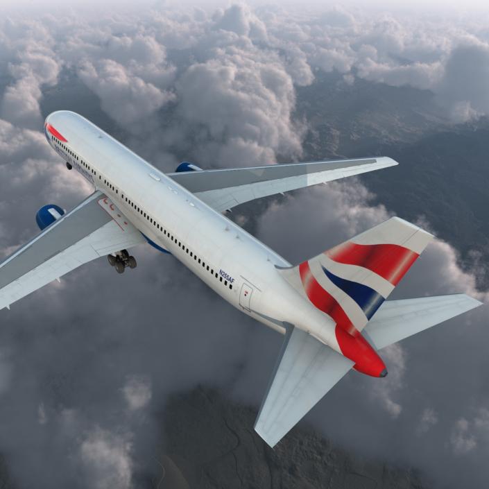 Boeing 767-300 British Airways Rigged 3D