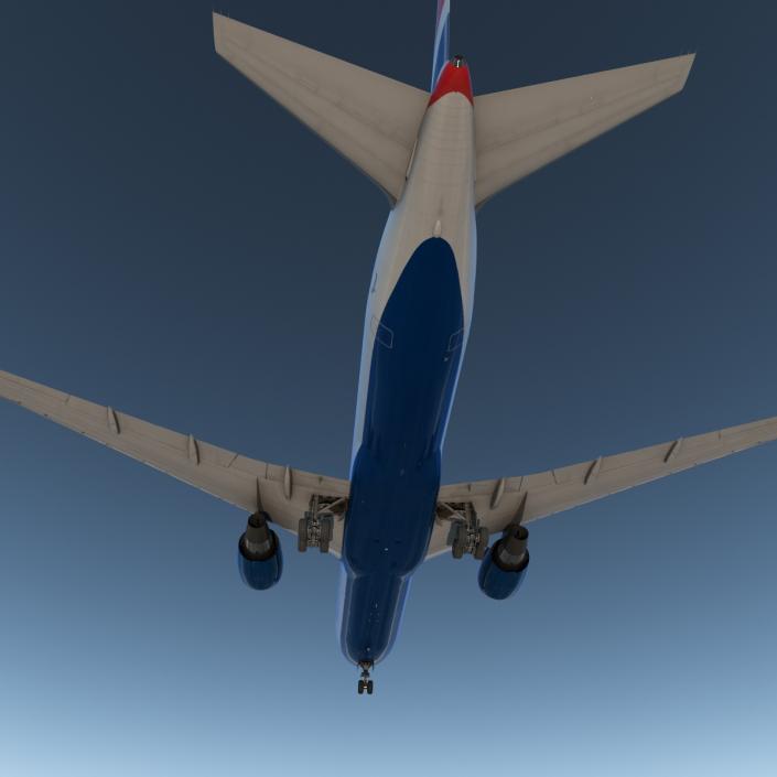 Boeing 767-300 British Airways Rigged 3D