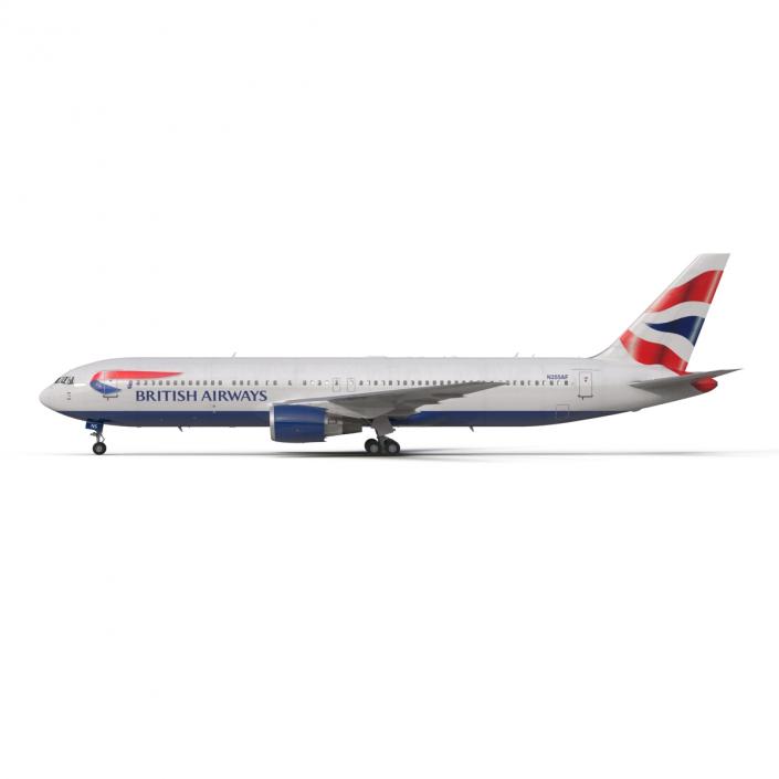 Boeing 767-300 British Airways Rigged 3D