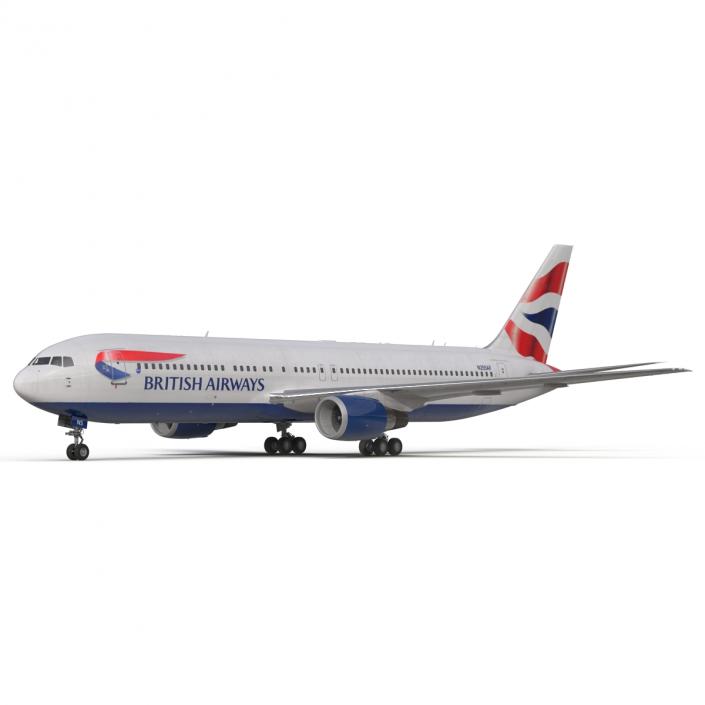 Boeing 767-300 British Airways Rigged 3D