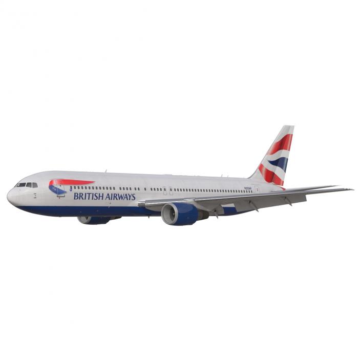 Boeing 767-300 British Airways Rigged 3D