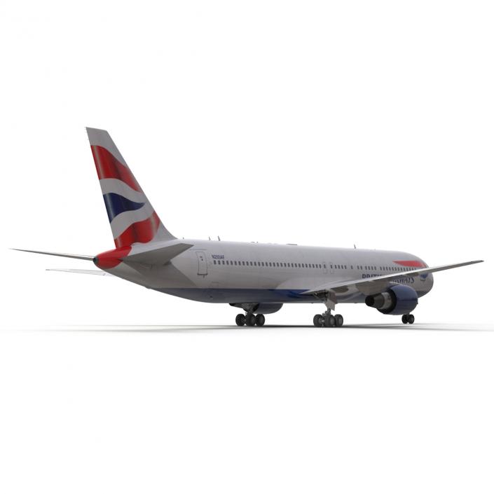 Boeing 767-300 British Airways Rigged 3D