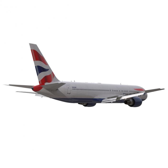 Boeing 767-300 British Airways Rigged 3D