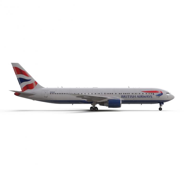 Boeing 767-300 British Airways Rigged 3D