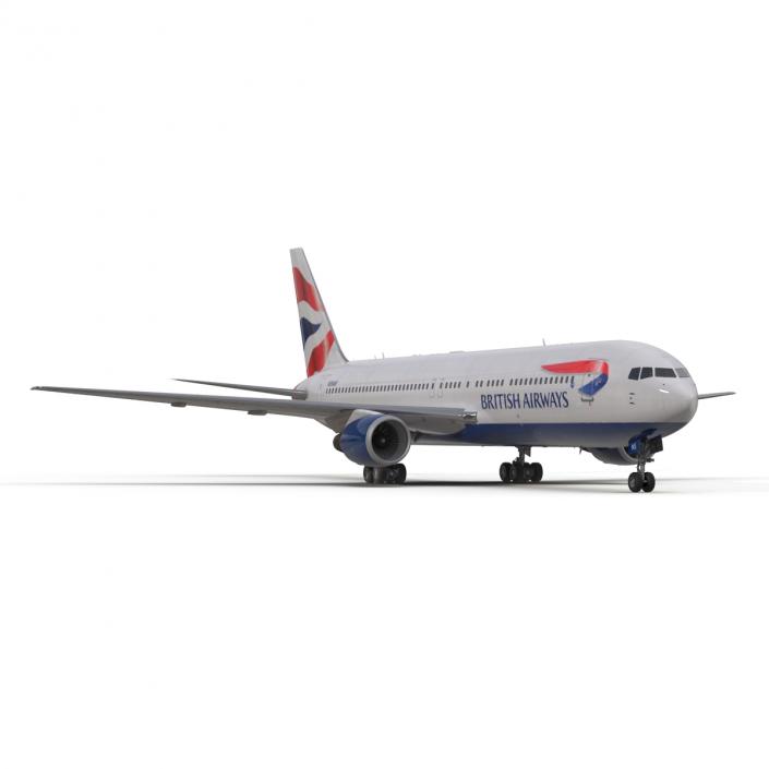 Boeing 767-300 British Airways Rigged 3D