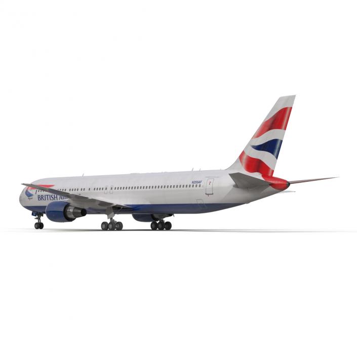 Boeing 767-300 British Airways Rigged 3D