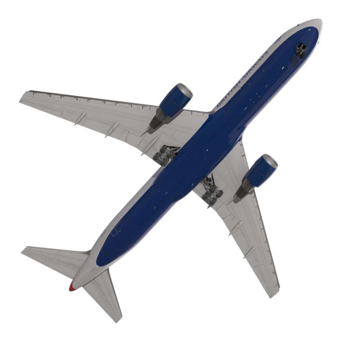 Boeing 767-300 British Airways Rigged 3D